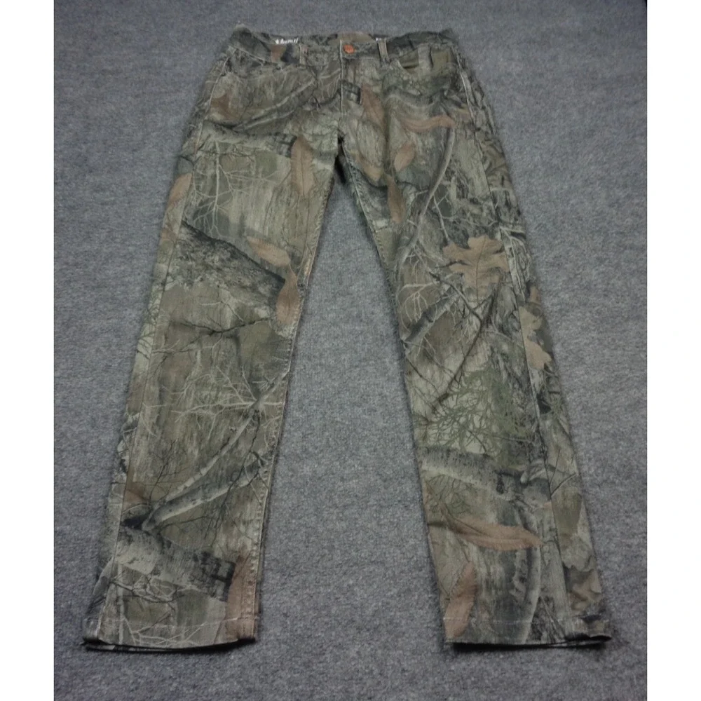 Mugsy Realtree Pants 30 x 30 Jeans Camo Brown Straight Leg Stretch